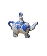 Japanese tea pot Elephant Blue and White ceramic china porcelain sake te... - $364.97 MXN