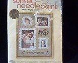 NOS Vintage Sunset Family Photo Frame Needlepoint Kit #6900 11&quot; x 14&quot; - £10.31 GBP