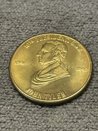 John Tyler 10th President Coin Medal Token Accidental President KG Presi... - $9.89