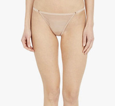 NWT Le Mystere Womens Sheer Seduction Thong 3225 Natural Size 6 - £8.13 GBP