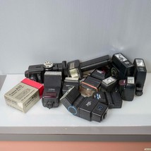 Lot of 12 Camera Flash Lot for Parts or Repair Canon Nikon Metz Vivitar ... - £95.73 GBP