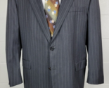Hickey Freeman Mens Wool &amp; Silk Gray Pinstripe Suit 46R - $59.40