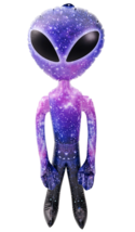 63&quot; GIANT PURPLE GALAXY INFLATABLE ALIEN rainbow festival pool blow up t... - £11.19 GBP