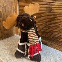 Dan Dee Collector&#39;s Choice Standing Moose With Scarf 12&quot; Christmas Plush... - £15.17 GBP