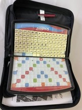New Hasbro Scrabble Crossword Game Folio Travel Edition Zippered Case Complete - £15.90 GBP