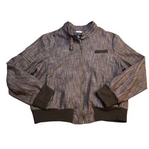 Lifestyle Attitude Jacket Mens XL  Larry Levine Coat Brown Full Zip Up C... - $29.68