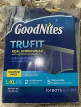 GOODNITES TRU-FIT Boys Underwear Nighttime Protection Starter Pack L / X... - $47.72
