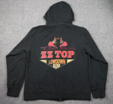 ZZ Top Sweatshirt Mens Large Full-Zip Hoodie Lowdown Since 1969 Graphic Rock - £15.01 GBP