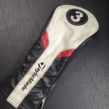 TaylorMade #3 Golf Driver Premium Leather Head Cover Used And Worn - £7.47 GBP