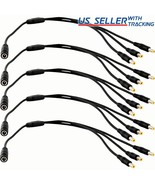 (5-Pack) 1:3 Dc Power Splitter Cable Cord 1 Female To 3 Male 5.5X2.1Mm 1... - £20.39 GBP