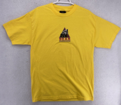 Bear Surfboards Size Large T-Shirt Yellow Logo Vintage 1990&#39;s Surf Wave Graphic - £17.12 GBP
