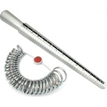 Ring Sizer Sizing Gauge Aluminum Ring Stick Mandrel Jewelers Tool Kit - £18.95 GBP