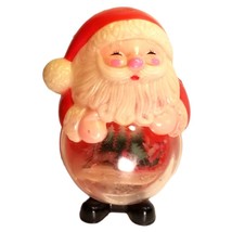 Plastic Santa Claus Snow Globe Vintage Hong Kong Christmas Diorama Inside 5” - $16.36