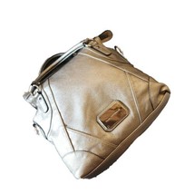 Dana Buchman Womens Satchel Bag Purse Faux Leather Pebbled Metallic Silver Hobo - £26.02 GBP