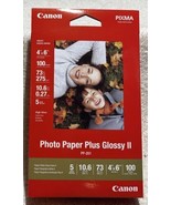 Canon Photo Paper Plus Glossy II,  PP-201, 4&quot; X 6&quot;, 100/Pack Sealed - £7.73 GBP