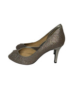 Womens Marc Fisher Joey Peep Toe Metallic Glitter Sparkle D&#39;Orsay Heels ... - $19.79
