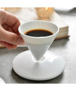 Bone china hand brewed coffee cups and saucers set with spoon espresso s... - $18.11