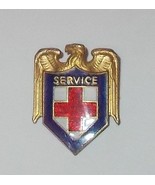 Vintage Red Cross Organization Lapel Pin Service Eagle  - $9.95