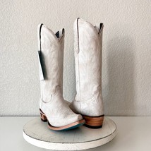 Lane LEXINGTON White Cowboy Boots Womens 6 Leather Western Wear Cowgirl Snip Toe - £163.13 GBP