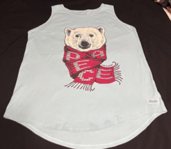Life Is Good Light Blue Polar Bear 100% Cotton Graphic Tank Top Size XL ... - £11.75 GBP