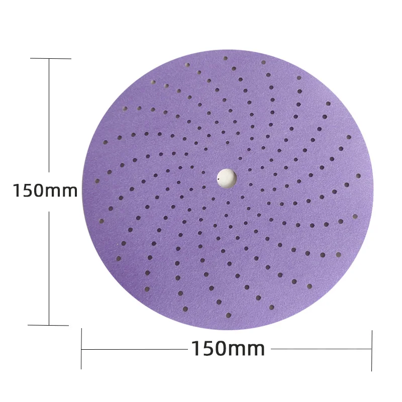 House Home  6 Inch 150mm Purple Porous Dry Sandpaper Cleaning Sand Disc Round Fl - £43.15 GBP
