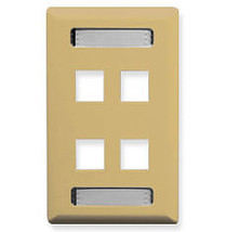 Faceplate id 1-gang 4-port ivory - $7.25