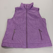 Christopher & Banks RN#63823 Women's Lavender Full-Zip Sleeveless Vest Size XL image 10