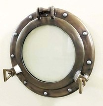 11.5&quot; Antique Canal Boat Porthole-Window Ship Round Glass Wall Decor Porthole - £67.25 GBP