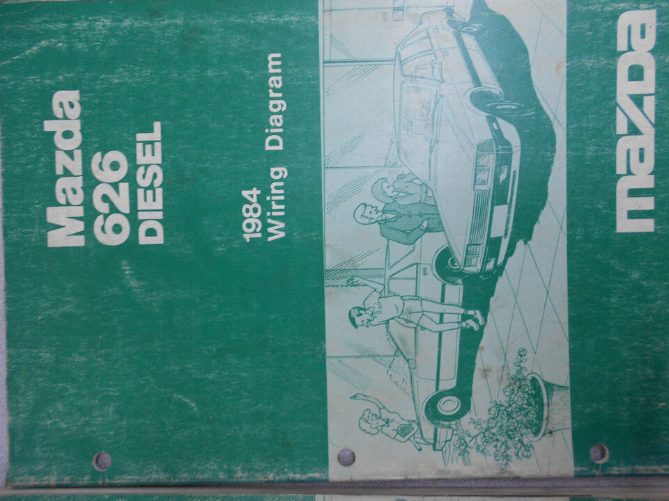 1984 Mazda 626 Diesel Électrique Diagramme Câblage Atelier Manuel Usine OEM Book - $8.98