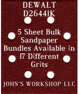 DEWALT D26441K - 1/4 Sheet - 17 Grits - No-Slip - 5 Sandpaper Bulk Bundles - $4.99