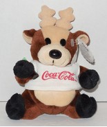 Coca-Cola Exclusive Reindeer in Shirt 8&quot; Beanie bean bag plush toy style... - $15.07