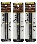 3 Pack L&#39;Oreal Brow Stylist Plumper Brow Gel Mascara, 385 Transparent - £12.18 GBP