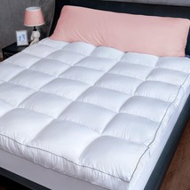 Mattress Topper Plush Pillow Top Bed Pad Soft Down Alternative 3-Inch Thick NEW - £87.39 GBP+