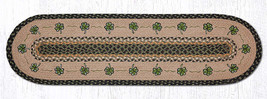 Earth Rugs OP-116 Shamrock Oval Patch Runner 13&quot; x 48&quot; - £39.56 GBP