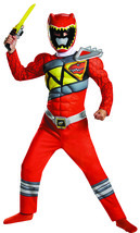 Disguise Red Ranger Dino Charge Classic Muscle Costume, Medium (7-8) - £123.00 GBP