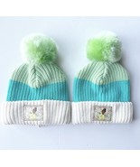 2 NWT Disney X Love Your Melon Tiana Princess Frog Beanie Hat Green Pouf... - $19.99