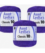 Violet 154-119 Crochet Cotton Clic Thread - Size 10 3-Pack - Crafters' D... - $44.50