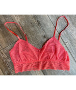 Aerie American Eagle L Bralette Bra Lace Coral Pink Large - £11.77 GBP