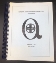 VTG 1994 ATSF Santa Fe Railway General Code of Operating Rules Questionnaire - £18.69 GBP