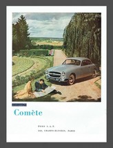 1954 Ford Comete Coupe Vintage Original Huge Color Ad - France !! - £16.88 GBP