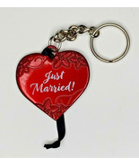 Hallmark&#39;s Heart Metal Key Chain / Ornament &quot;Just Married&quot; U80 - £7.02 GBP