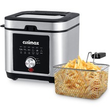 Deep Fryer With Basket 2.6Qt 1200-Watt Electric Deep Fryer For The Home, With Dr - £102.89 GBP