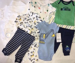 NEW Lot of 12 Carter’s Preemie Baby Basics Bodysuits, Pants, Sleep n Pla... - $49.99