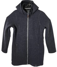 LL Bean Misses M Full Zip Wool Blend Fleece Hood Outdoor Jacket - £34.67 GBP