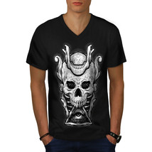 Illuminati Horror Skull Shirt  Men V-Neck T-shirt - $12.99