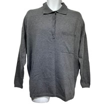 RDI Nordstrom Men&#39;s Size M 1/4 button front Knit Sweater Pullover Gray New - $19.80