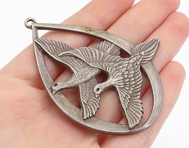 WALLACE 925 Sterling Silver - Vintage Peace On Earth 1972 Birds Pendant - PT4502 - £66.27 GBP