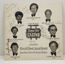 Vtg Royal Dixie Jazz Band Bourbon Street in Las Vegas Autographed LP Record Rare - £23.16 GBP