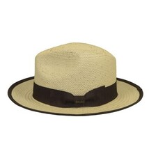 Men's Bruno Capelo Genuine Straw Hat Snap Brim Fedora PANAMA PM590 Natural image 5