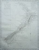 New Zealand, large first map Benard/Cook, 1774, Carte de la N.le Zelande - £895.22 GBP